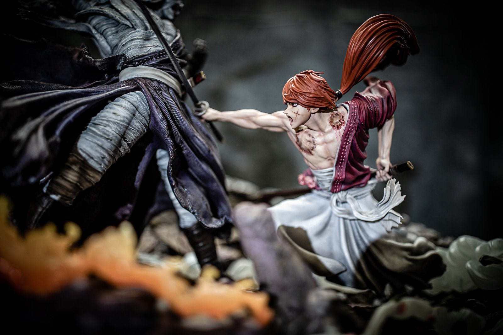 Figurama - Elite Exclusive Statue - Rurouni Kenshin - Kenshin vs Shishio (25th Anniversary Edition) (1/6 Scale) - Marvelous Toys