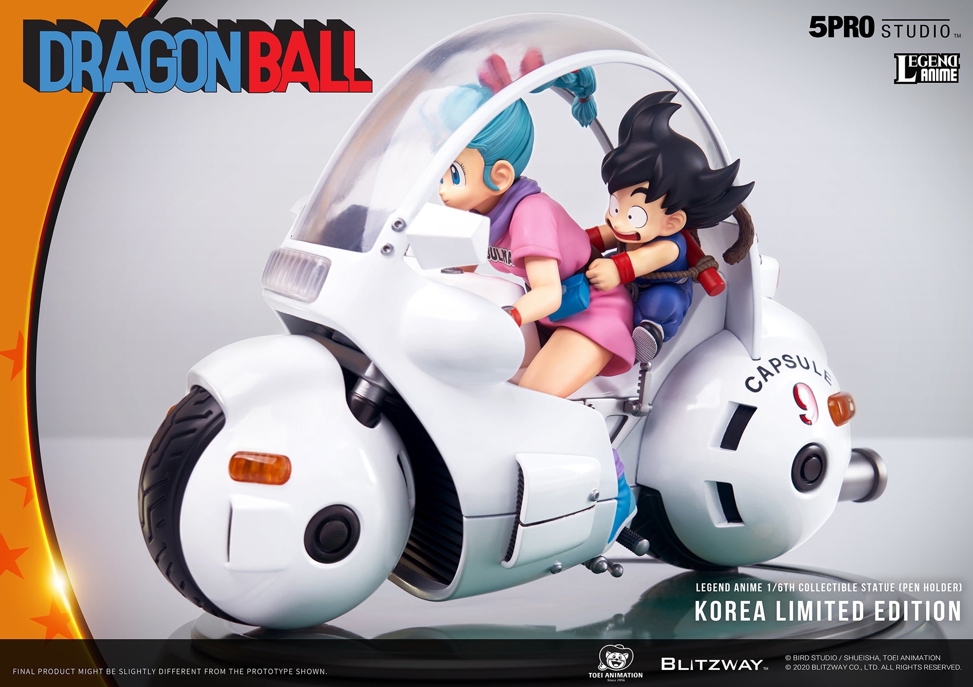 Blitzway x 5PRO Studio - Dragon Ball - Bulma&#39;s HoiPoi Capsule No. 9 Bike (1/6 Scale) - Marvelous Toys