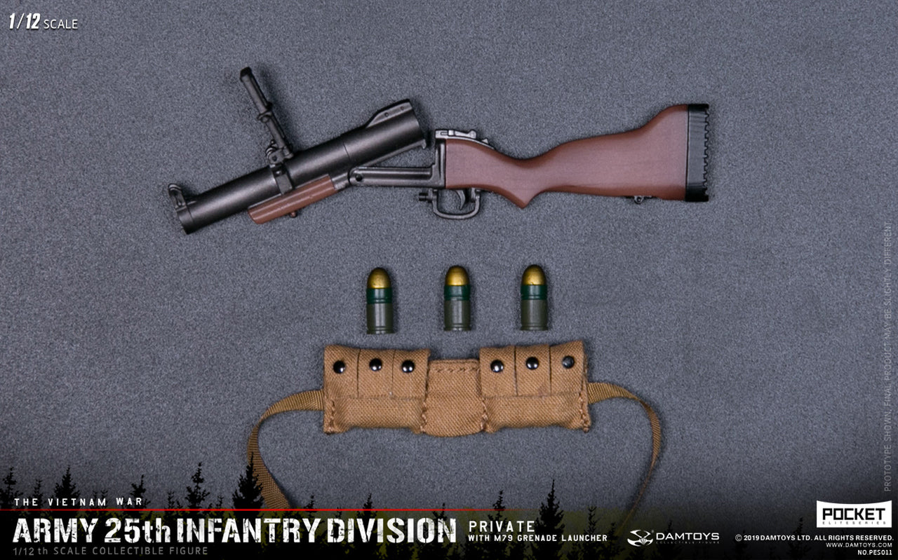 DamToys - PES011 - Vietnam War - Army 25th Infantry Division Private with M79 Grenade Launcer - Marvelous Toys