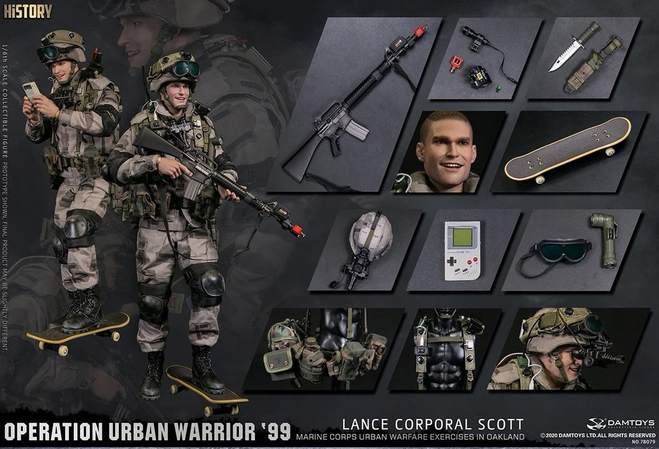 DamToys - Elite Series - Operation Urban Warrior &#39;99 - Marine Corps Urban Warfare Exercise in Okaland - Lance Corporal Scott - Marvelous Toys