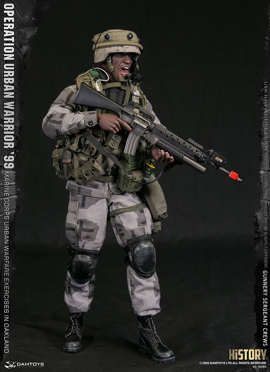 DamToys - Elite Series - Operation Urban Warrior &#39;99 - Marine Corps Urban Warfare Exercise in Okaland - Gunnery Sergeant Crews - Marvelous Toys