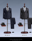 Pop Toys - POP-X37-C - Men's High-end Suit Set C (Dark Gray Stripe) (1/6 Scale) - Marvelous Toys