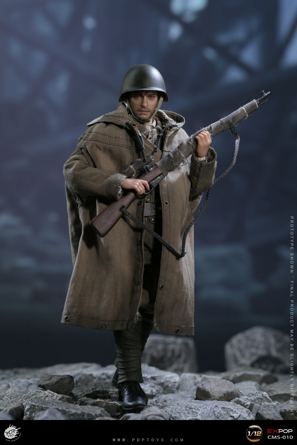 Pop Toys - Stalingrad Defense War - Sovier Sniper &quot;Vassili&quot; (1/12 Scale) - Marvelous Toys