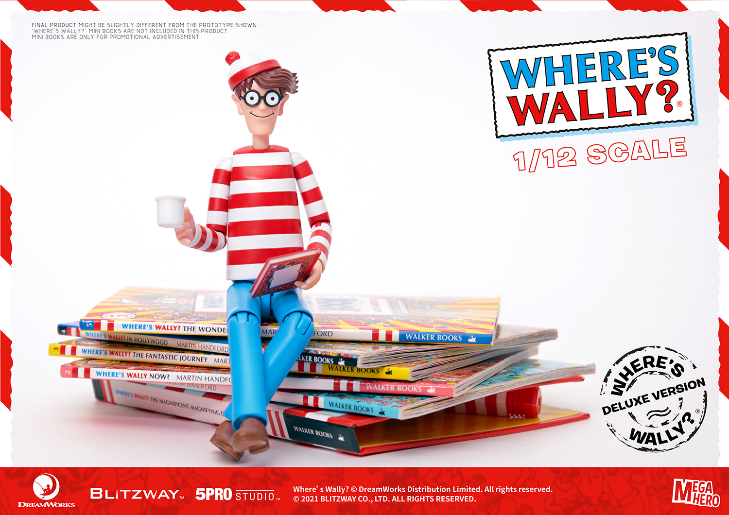 Blitzway x 5Pro - Megahero - Where&#39;s Wally? - Wally (DX Ver.) - Marvelous Toys