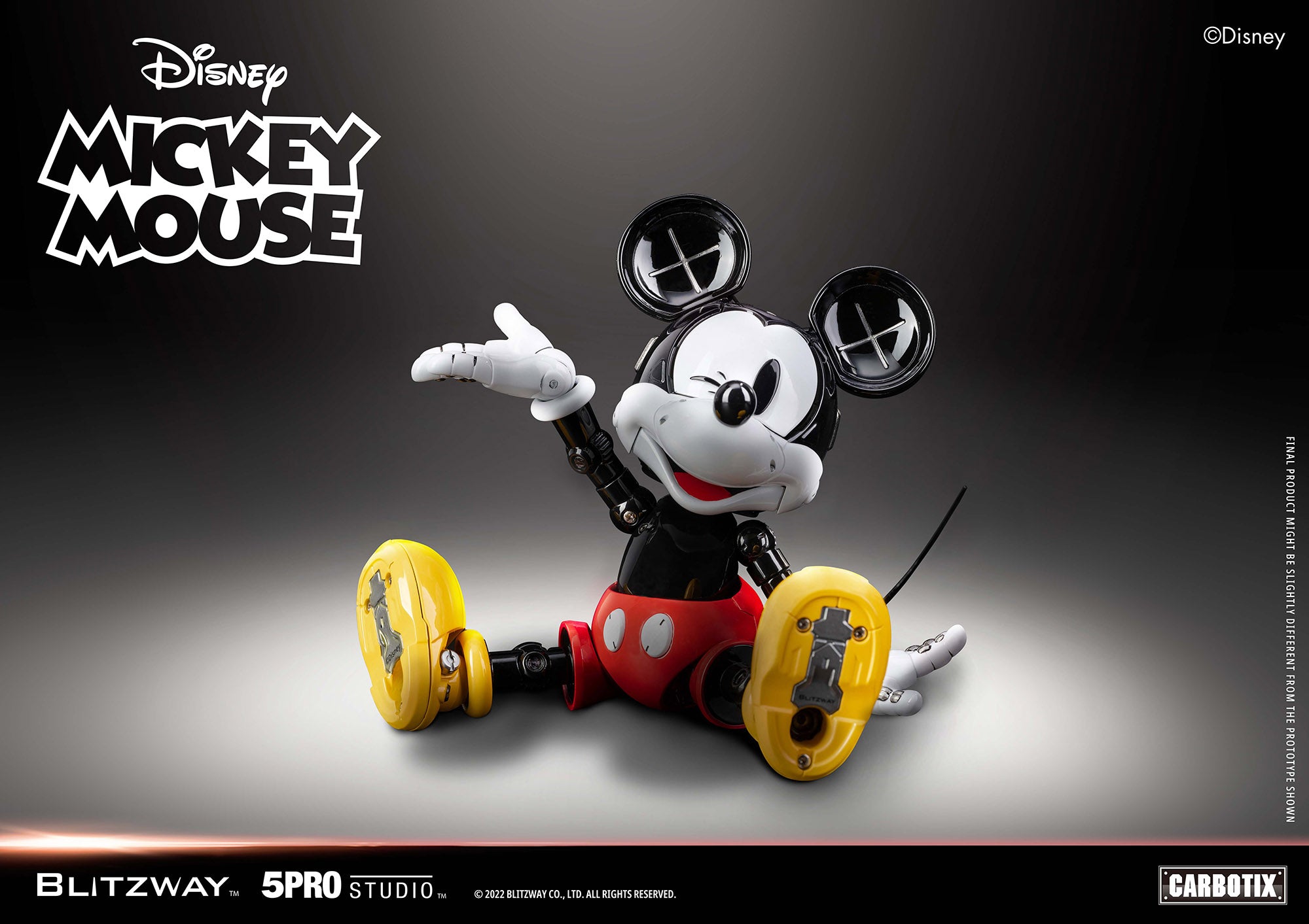Blitzway x 5Pro Studio - Carbotix Series - Disney&#39;s Mickey Mouse - Marvelous Toys