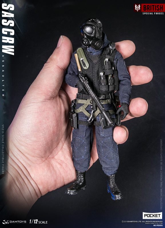 Dam Toys - Pocket Elite Series PES001 - British Special Forces - SAS CRW Assaulter (1/12 Scale) (Reissue) - Marvelous Toys