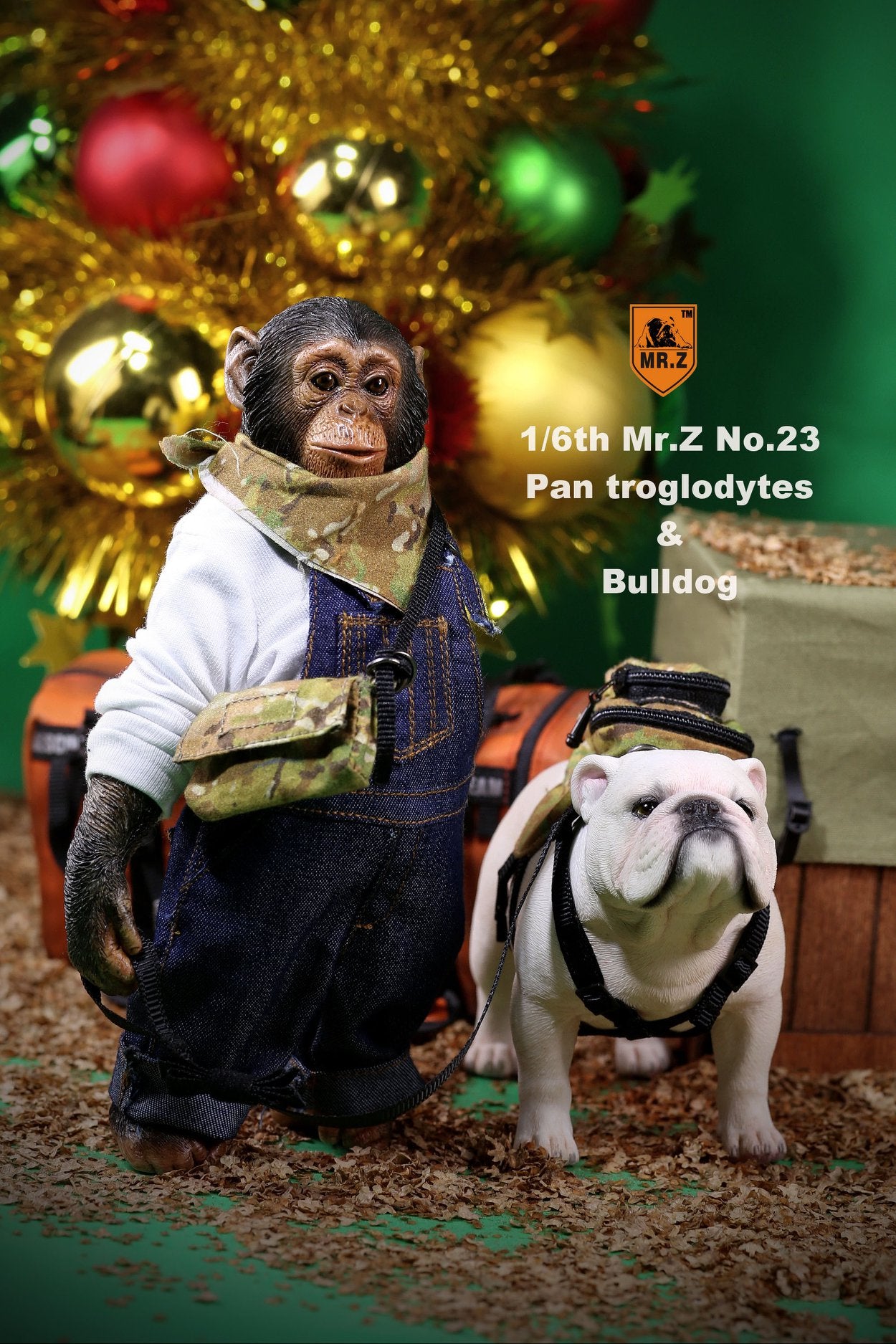 Mr. Z - Real Animal Series No. 23 - Chimpanzee &amp; Bulldog (1/6 Scale) - Marvelous Toys