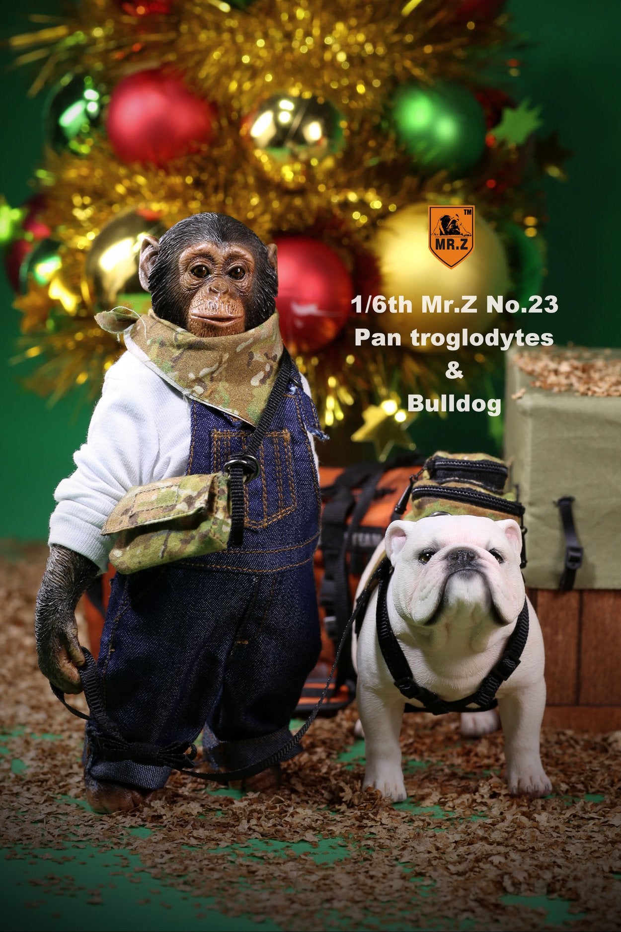Mr. Z - Real Animal Series No. 23 - Chimpanzee &amp; Bulldog (1/6 Scale) - Marvelous Toys