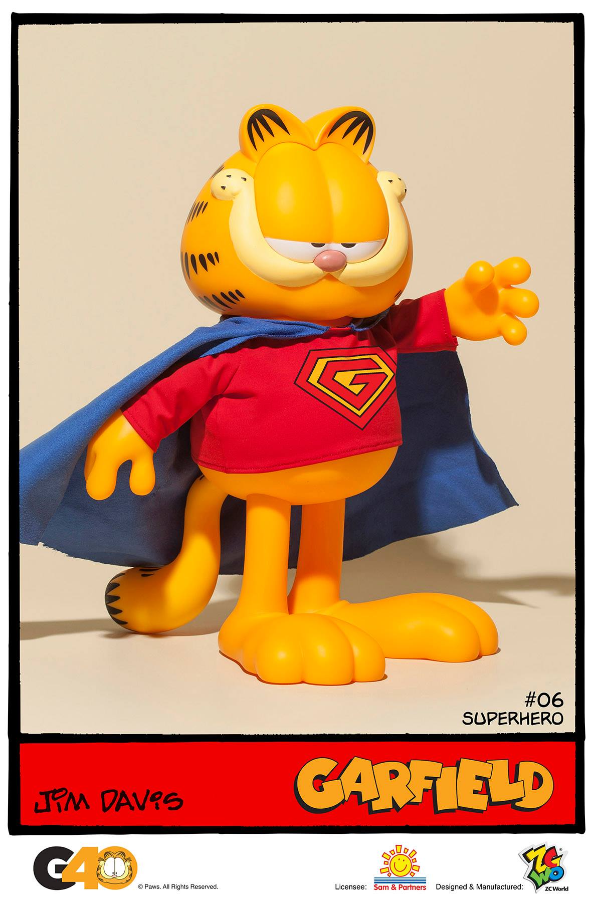 ZC World - Vinyl Collectibles - Master Series 06 - Superhero Garfield - Marvelous Toys