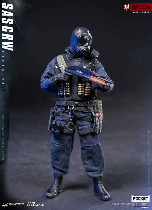 Dam Toys - Pocket Elite Series PES002 - British Special Forces - SAS CRW Breacher (1/12 Scale) (Reissue) - Marvelous Toys