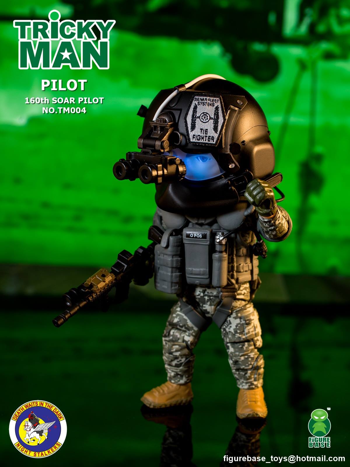 Figure Base - Tricky Man 5" Series - TM004 - 160th SOAR "Night Stalkers" Pilot - Marvelous Toys