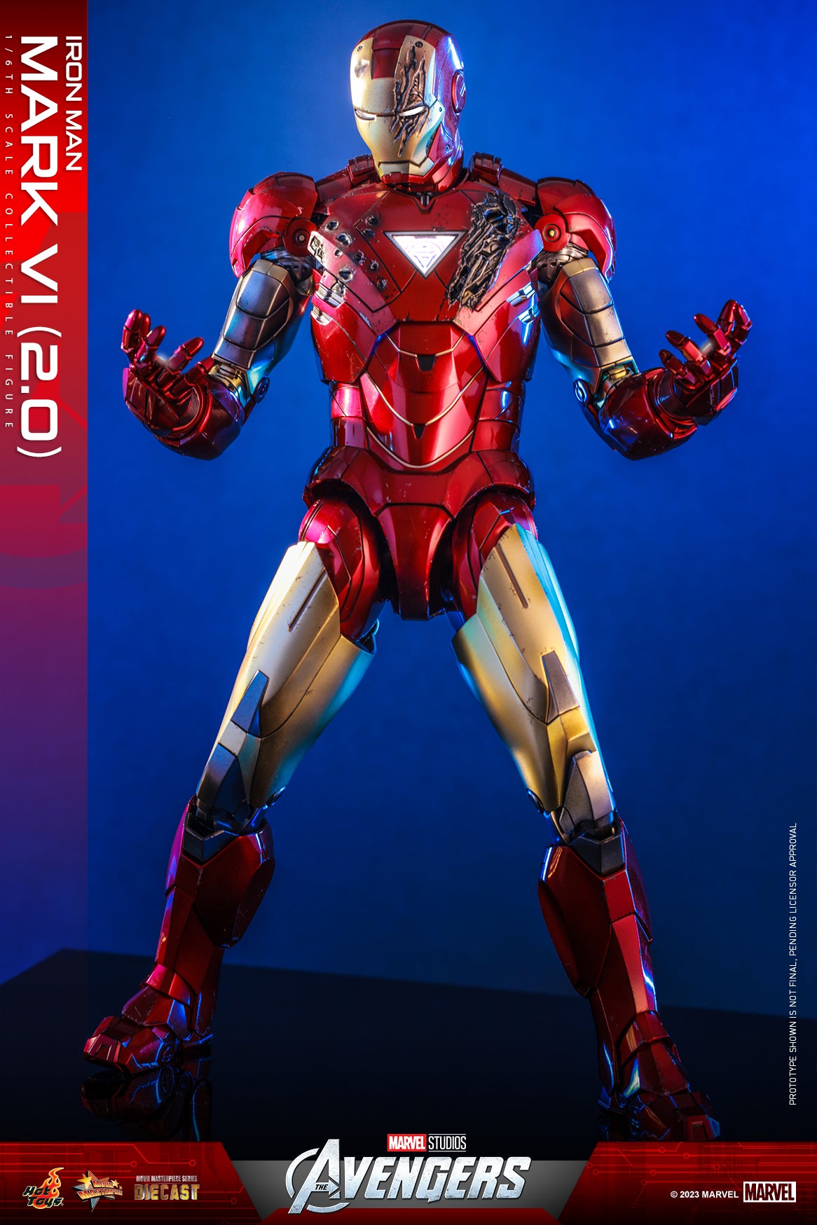 Hot Toys MMS664D48 Iron Man Collectible Action Figurine 1/6 Iron Man Mark  III (2.0) 32cm *Diecast*