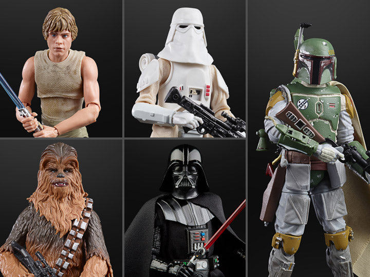 Hasbro - Star Wars: The Black Series - Wave 36 Set of 5 (Dagobah Luke, Darth Vader, Boba Fett, Chewbacca, Snowtrooper) - Marvelous Toys