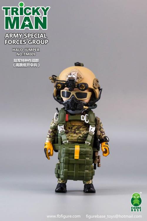 Figure Base - Tricky Man 5&quot; Series - TM009 - Army Special Forces Group Halo Jumper - Marvelous Toys