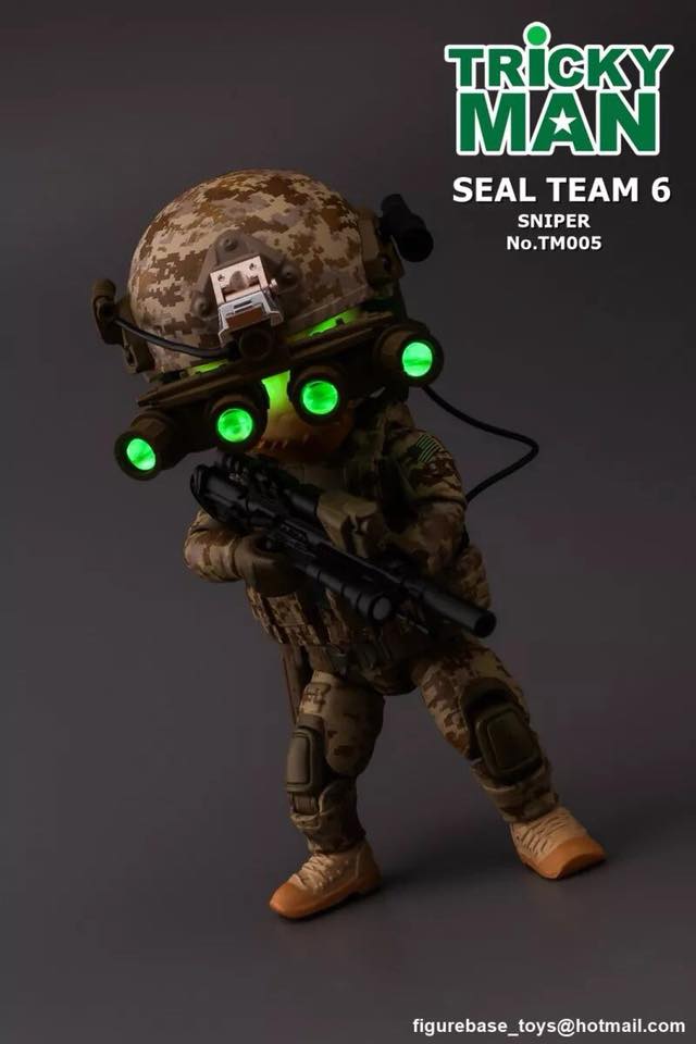 Figure Base - Tricky Man 5" Series - TM005 - SEAL Team 6 Sniper - Marvelous Toys