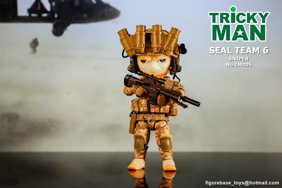 Figure Base - Tricky Man 5&quot; Series - TM005 - SEAL Team 6 Sniper - Marvelous Toys