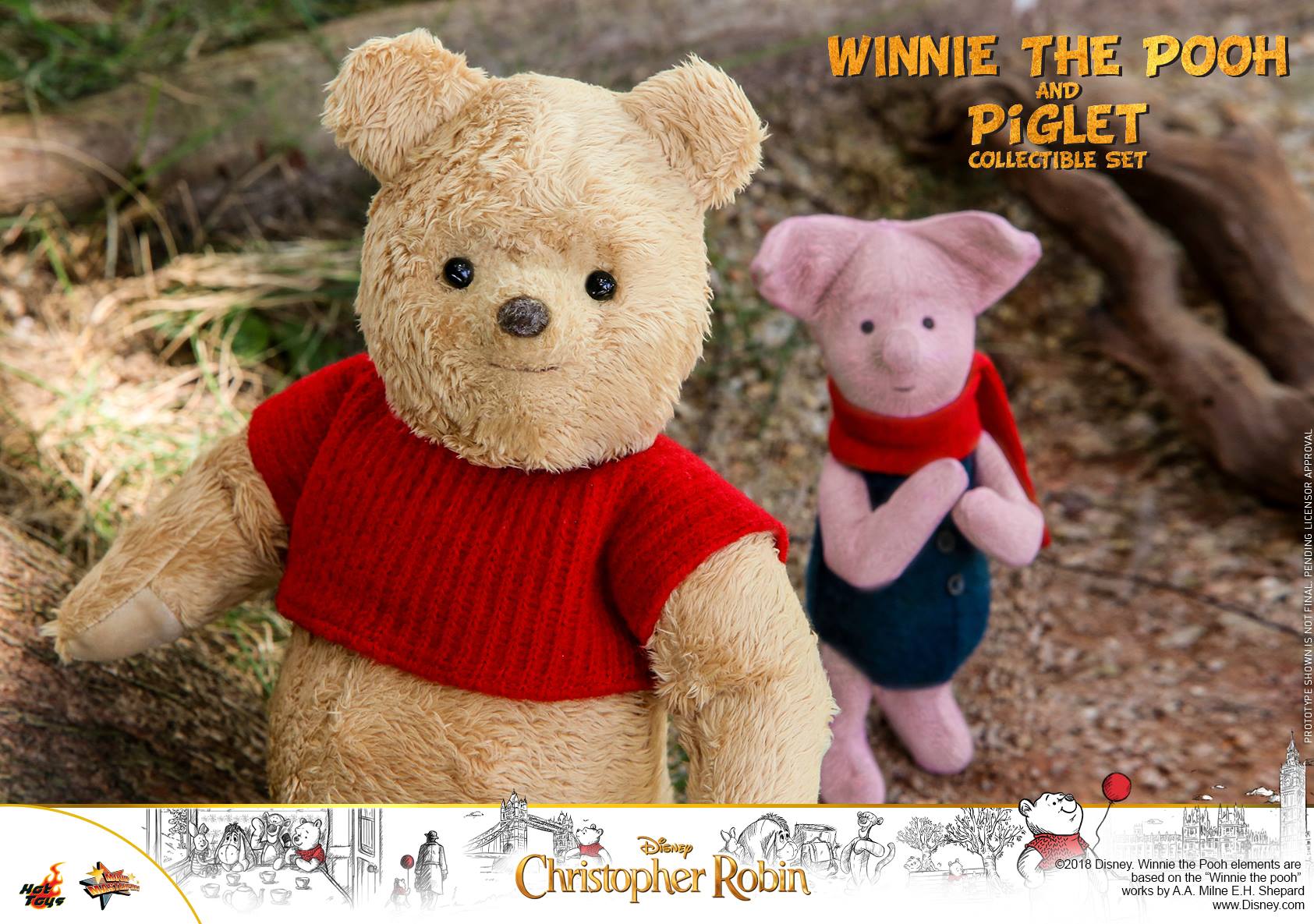 Hot Toys - MMS503 - Christopher Robin - Winnie the Pooh and Piglet - Marvelous Toys
