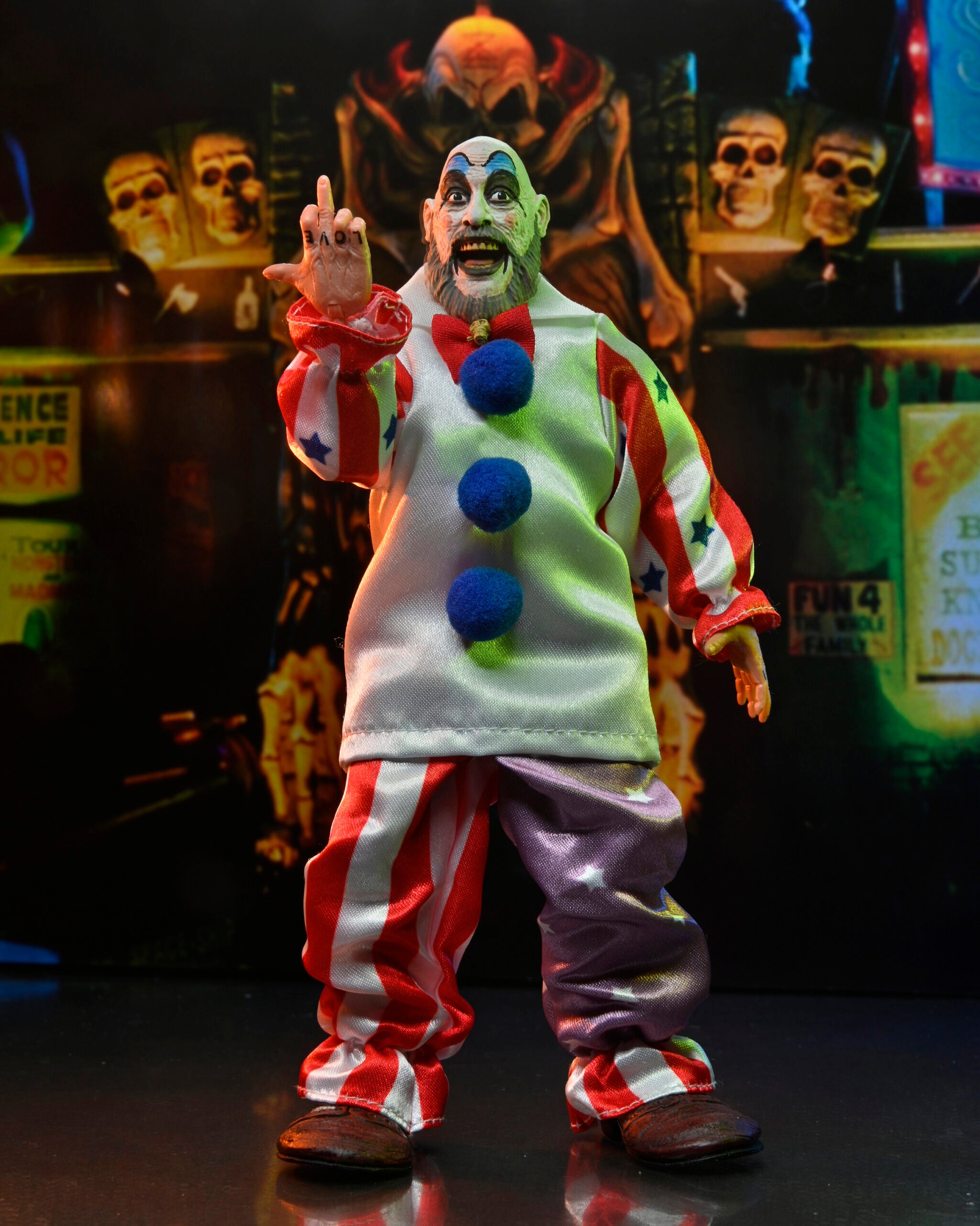 Neca - 8&quot; Clothed Action Figure - House of 1000 Corpses - Captain Spaulding (20th Anniversary) - Marvelous Toys