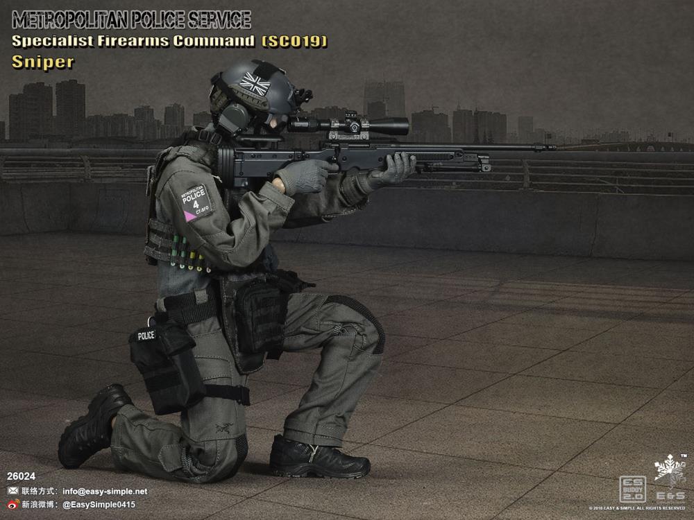 Easy & Simple - 26024 - British Specialist Firearms Command - SCO19 Sniper - Marvelous Toys