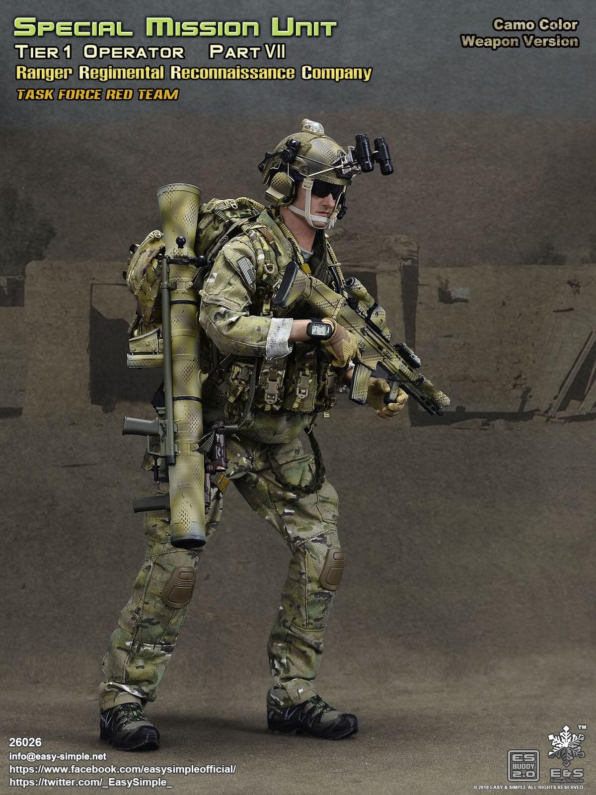 Easy &amp; Simple - 26026 - Special Mission Unit Tier-1 Operator Part VII - Ranger Regimental Reconnaissance Company (Camo Color Weapon) - Marvelous Toys