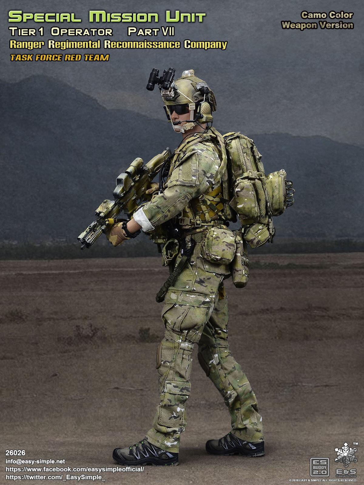 Easy &amp; Simple - 26026 - Special Mission Unit Tier-1 Operator Part VII - Ranger Regimental Reconnaissance Company (Camo Color Weapon) - Marvelous Toys