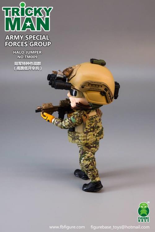 Figure Base - Tricky Man 5&quot; Series - TM009 - Army Special Forces Group Halo Jumper - Marvelous Toys