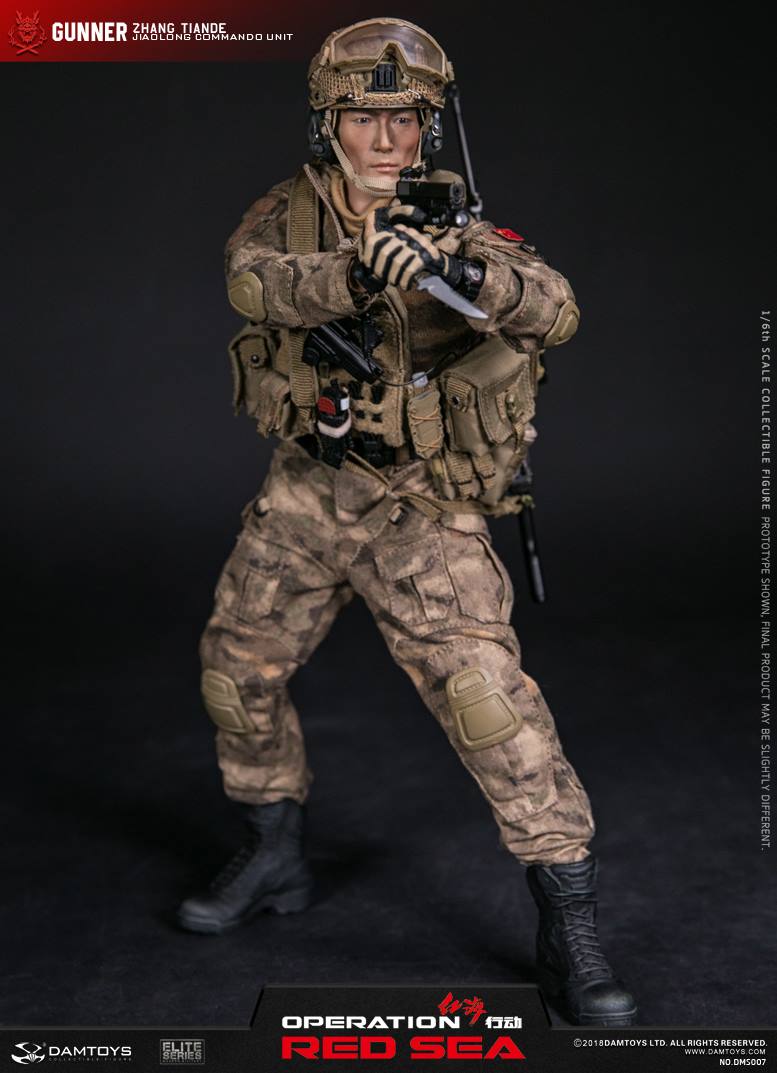 Dam Toys - Operation Red Sea - Jiaolong Commando Unit - Saw Gunner Zhang Tiande &quot;Rocky&quot; (1/6 Scale) - Marvelous Toys