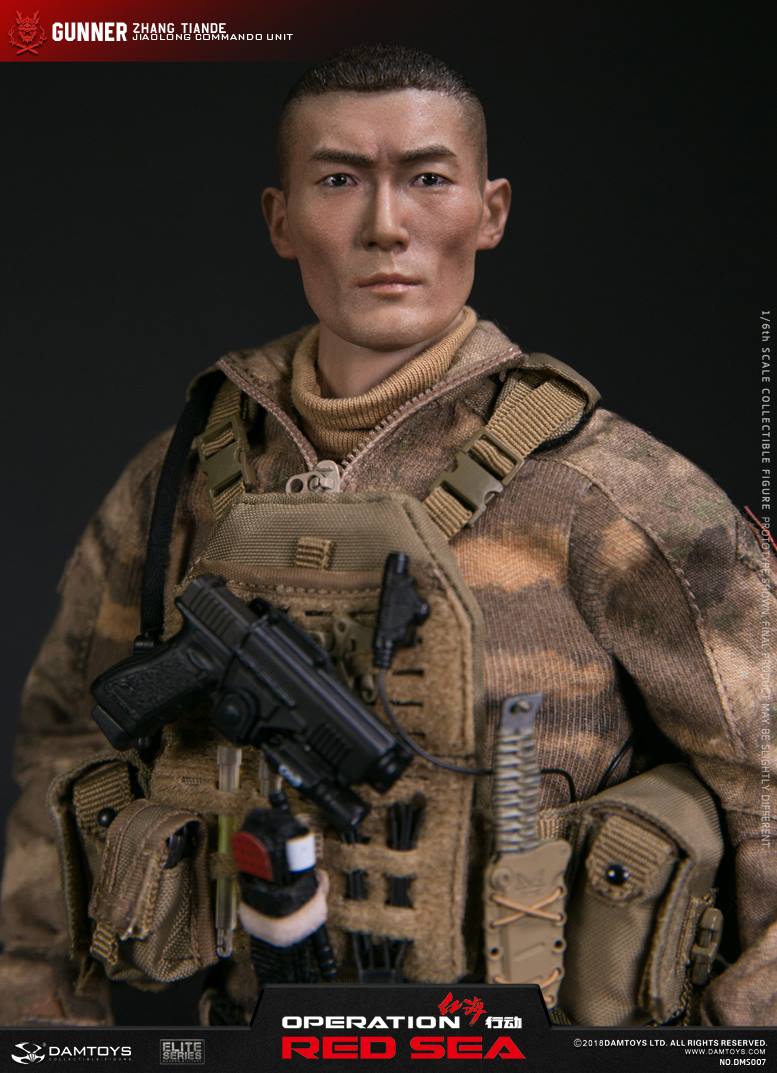 Dam Toys - Operation Red Sea - Jiaolong Commando Unit - Saw Gunner Zhang Tiande &quot;Rocky&quot; (1/6 Scale) - Marvelous Toys