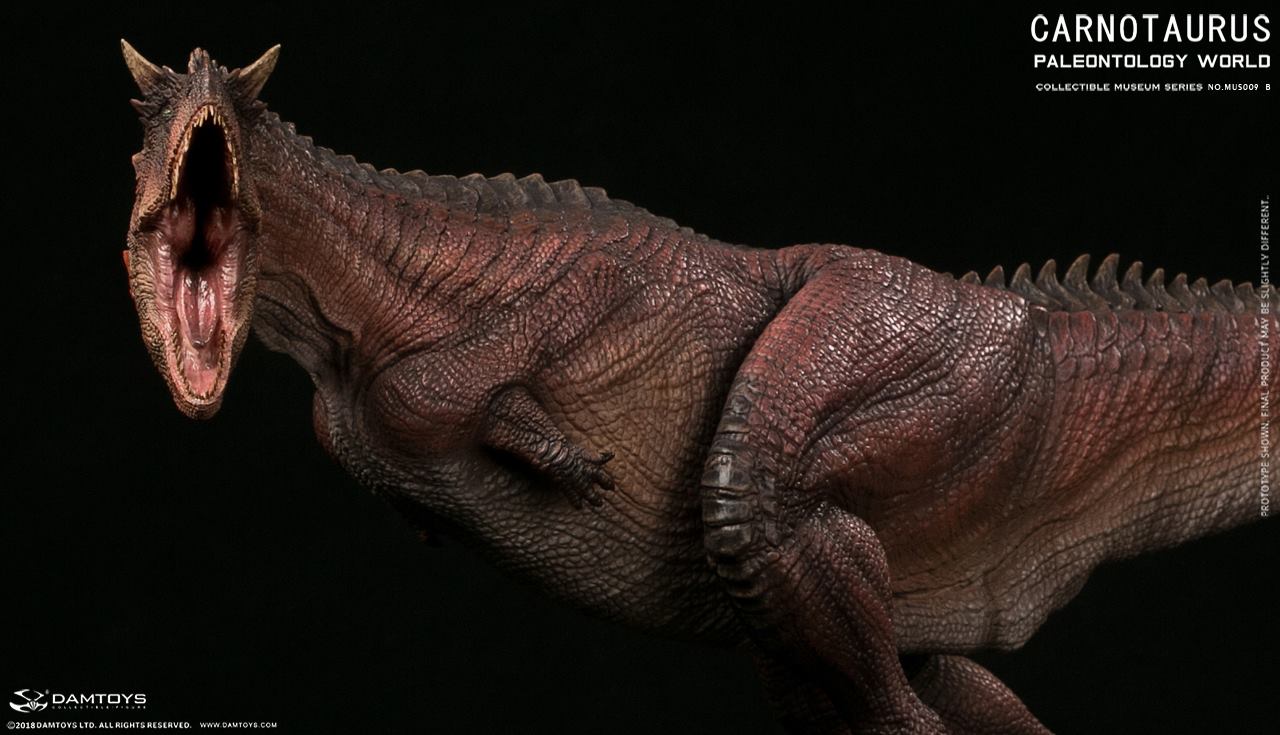 Dam Toys - Museum Collection Series - Paleontology World - Red Carnotaurus Statue (Exclusive Edition) - Marvelous Toys