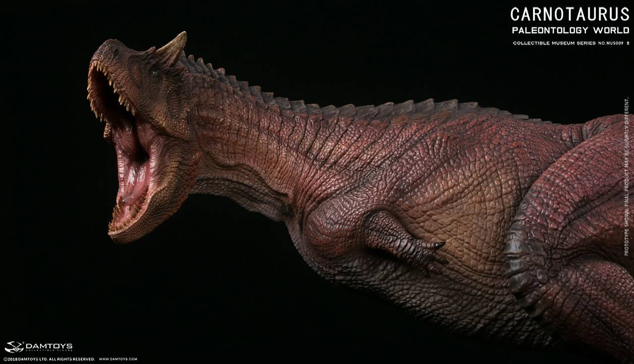 Dam Toys - Museum Collection Series - Paleontology World - Red Carnotaurus Statue (Exclusive Edition) - Marvelous Toys
