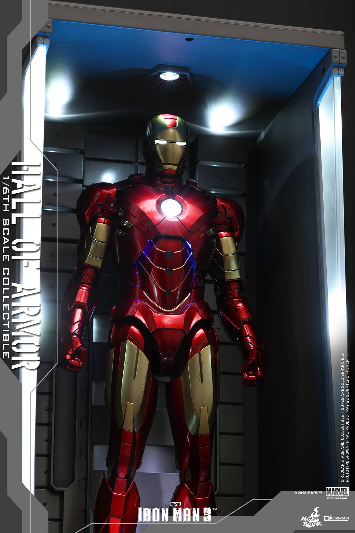 Hot Toys - DS001C - Iron Man 3 - Hall of Armor (1/6 Scale) (Set of 7) - Marvelous Toys