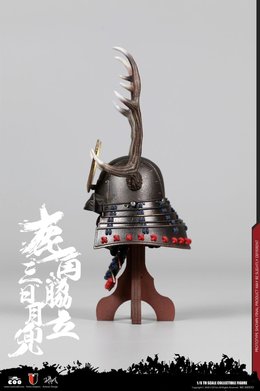 Coo Model - 1/6 Scale Empires Series SE033 - Japan's Warring States - Black Buckhorn Six-Coin Kabuto (Helmet Edition) - Marvelous Toys