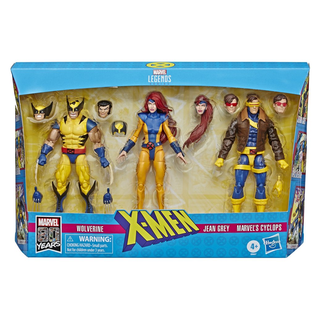 Hasbro - Marvel Legends - Marvel Comics 80th Anniversary - X-Men - Cyclops, Jean Grey &amp; Wolverine - Marvelous Toys