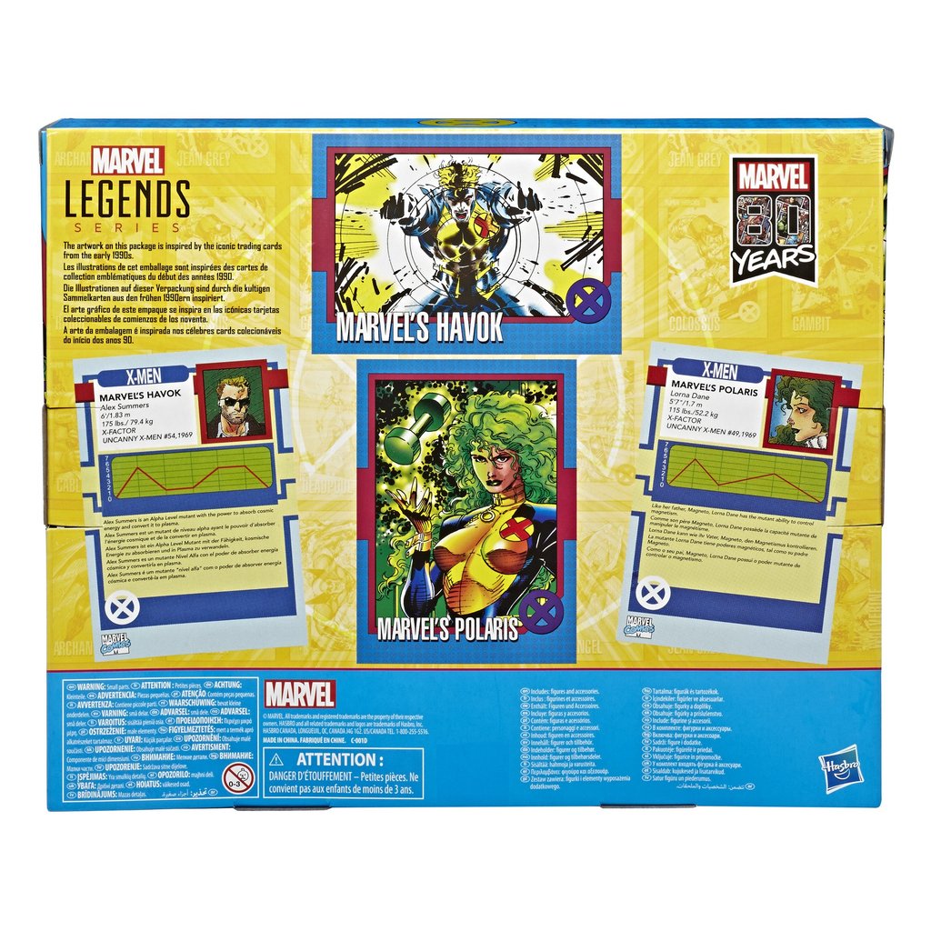 Hasbro - Marvel Legends - Marvel Comics 80th Anniversary - X-Men - Havok &amp; Polaris - Marvelous Toys