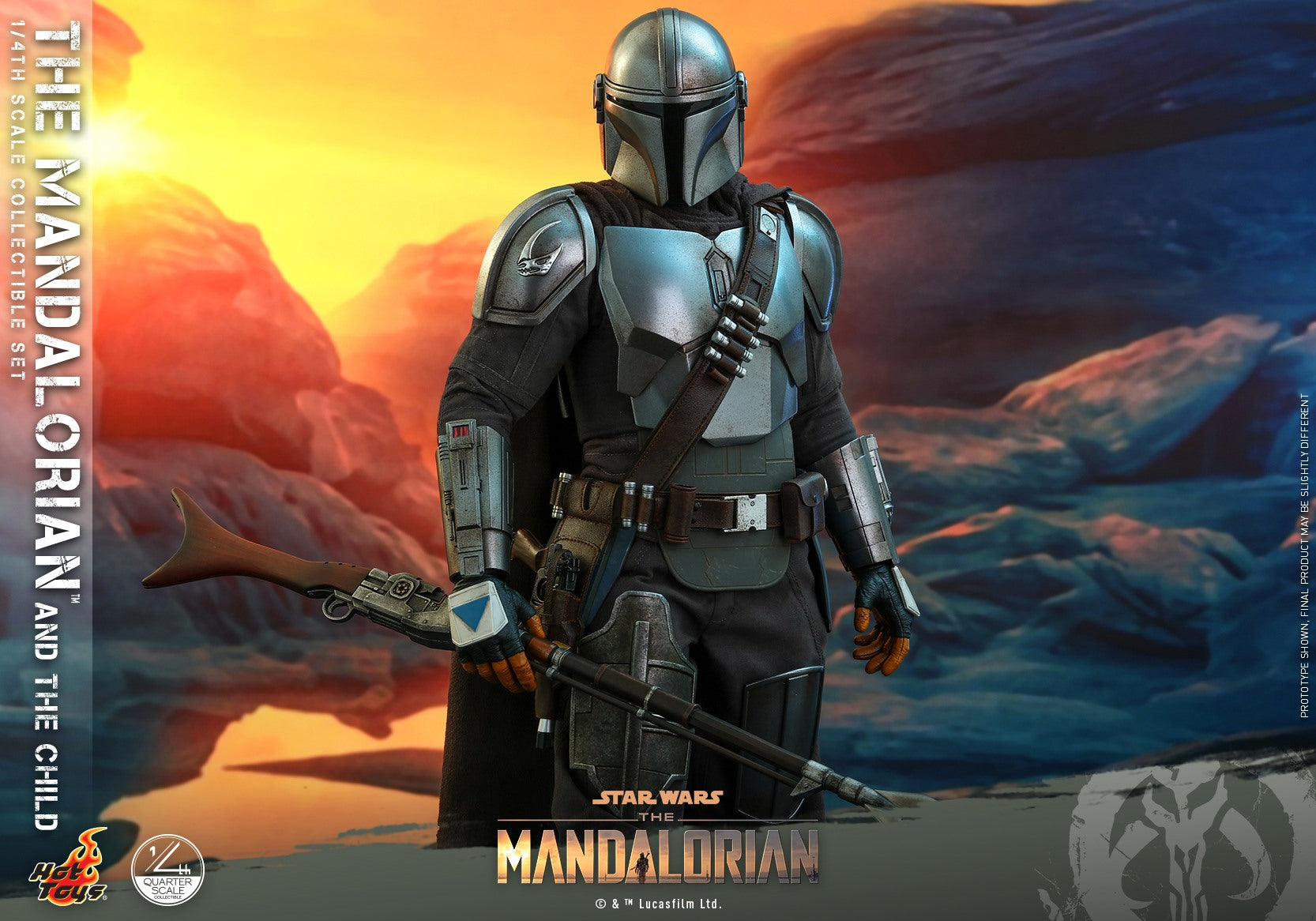 Hot Toys - QS016 - Star Wars: The Mandalorian - The Mandalorian & The Child (1/4 Scale) - Marvelous Toys