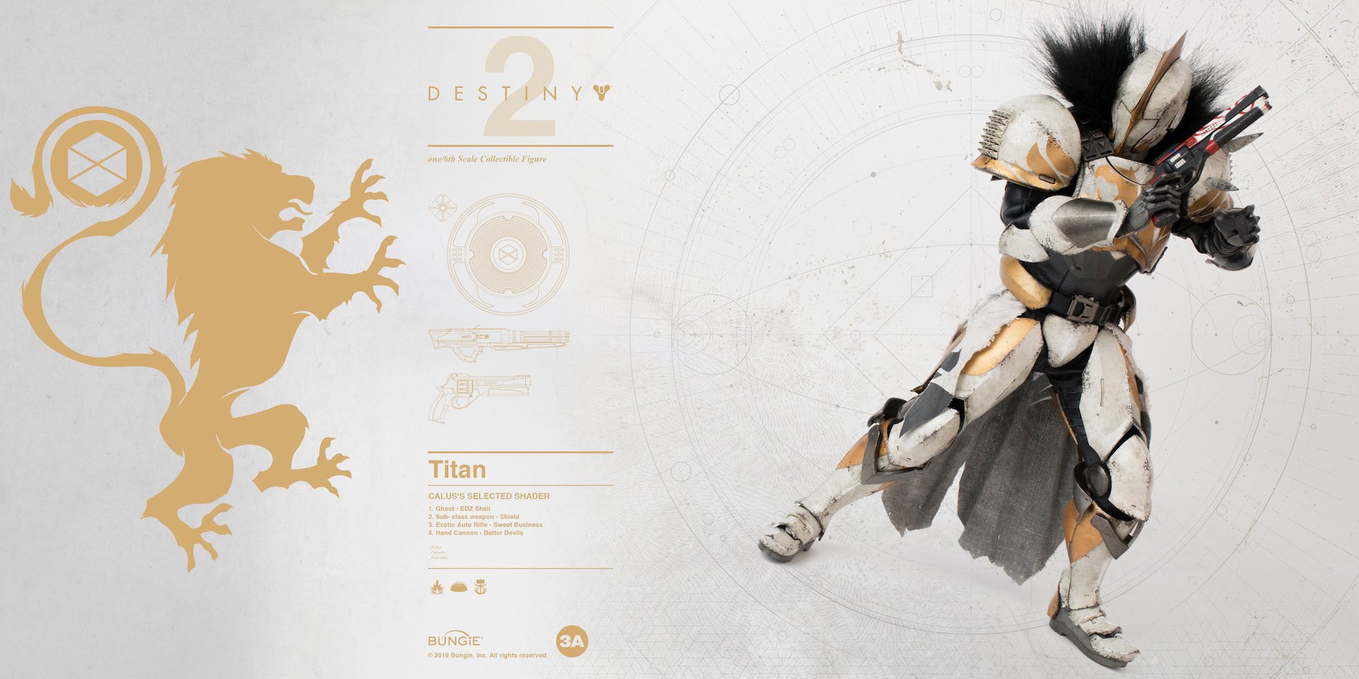 ThreeA - Destiny 2 - Titan (Calus&#39;s Selected Shader) (1/6 Scale) - Marvelous Toys