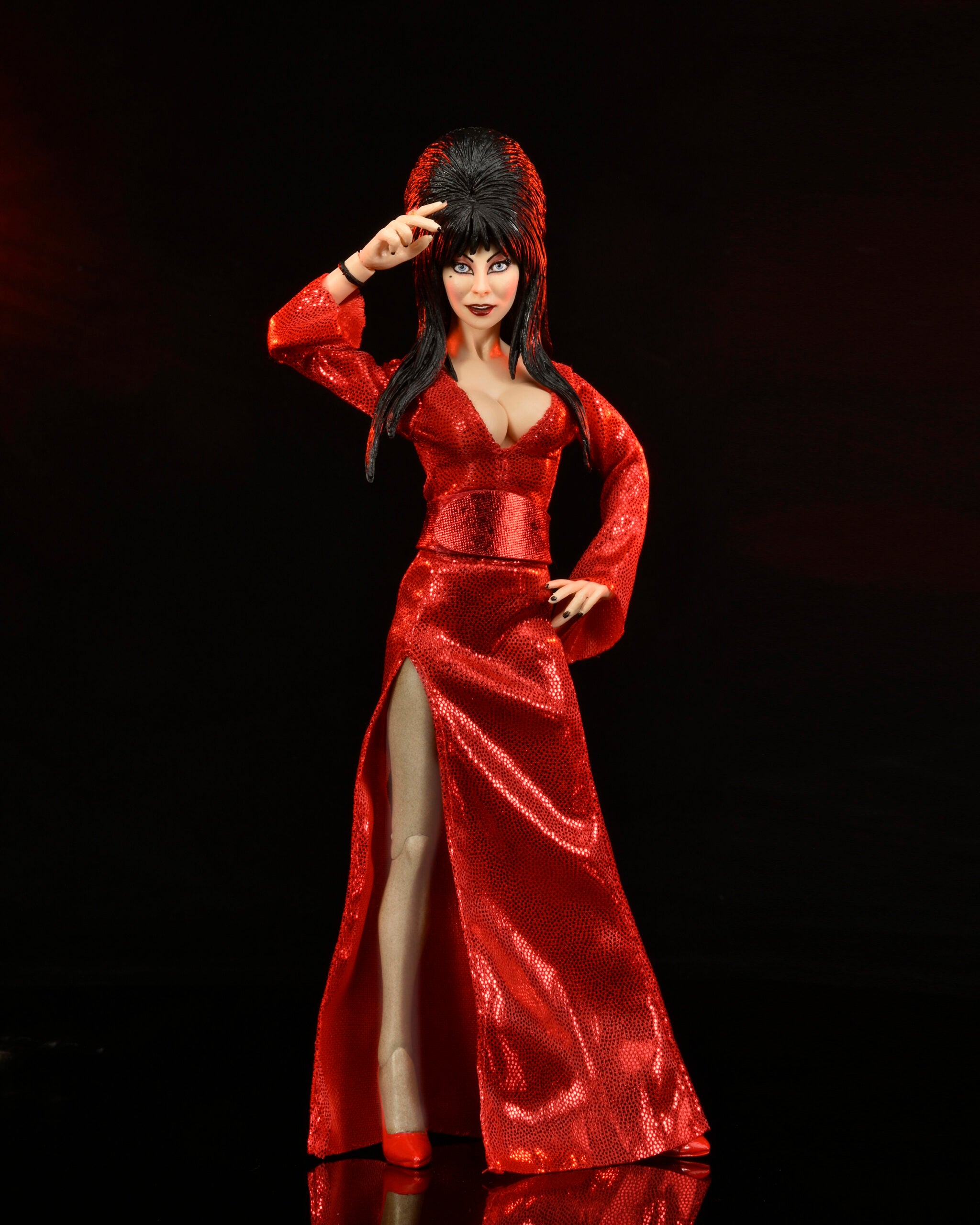 Neca - 8" Clothed Action Figure - Elvira, Mistress of the Dark (Red, Fright & Boo Ver.) - Marvelous Toys