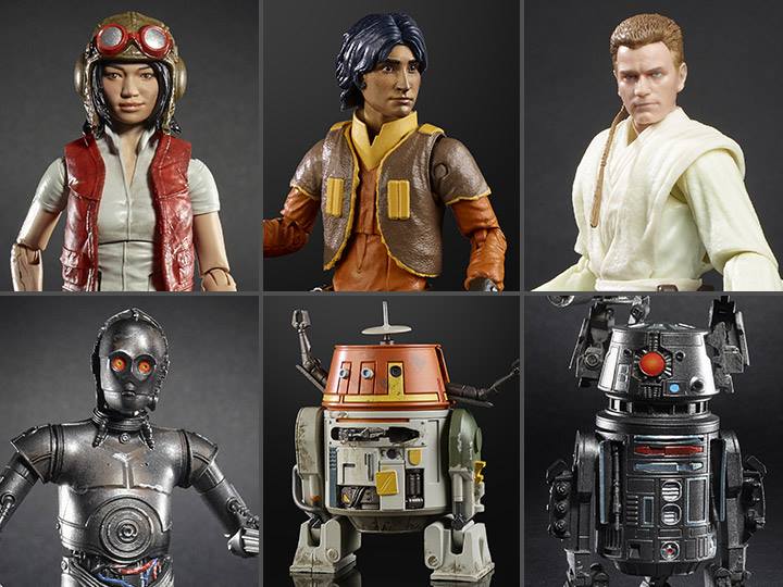 Hasbro - Star Wars: The Black Series - Obi-Wan Kenobi, 0-0-0, BT-1, Dr. Aphra, C1-10P, Ezra Bridger (2019 Wave 2 Carton of 8) - Marvelous Toys