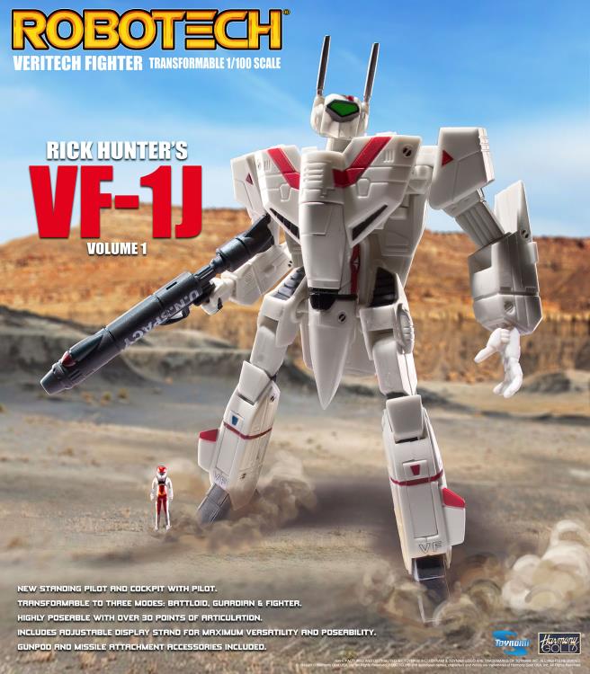 Toynami Robotech - Veritech Fighter - Transformable 1/100 Scale Volume 1 - Rick Hunter&#39;s VF-1J - Marvelous Toys