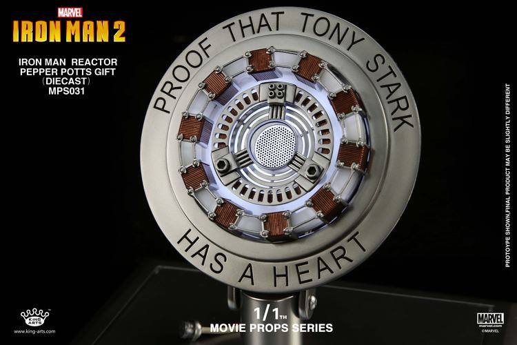 King Arts - Movie Props Series - MPS031 - Iron Man 2 - Diecast Arc Reactor (Pepper Potts Gift) (1:1 Scale) - Marvelous Toys