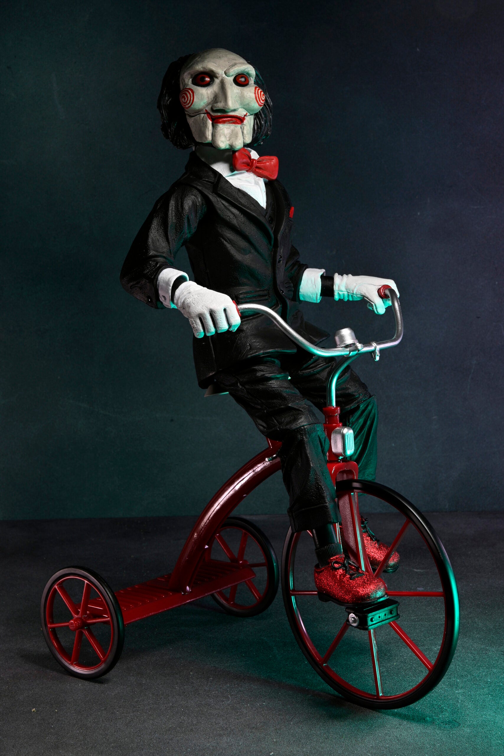 Neca - Saw - 12&quot; Action Figure with Sound - Billy the Puppet on Tricycle - Marvelous Toys