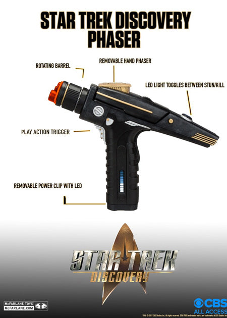 McFarlane - Star Trek: Discovery - 1:1 Scale Phaser Roleplay Prop Replica - Marvelous Toys