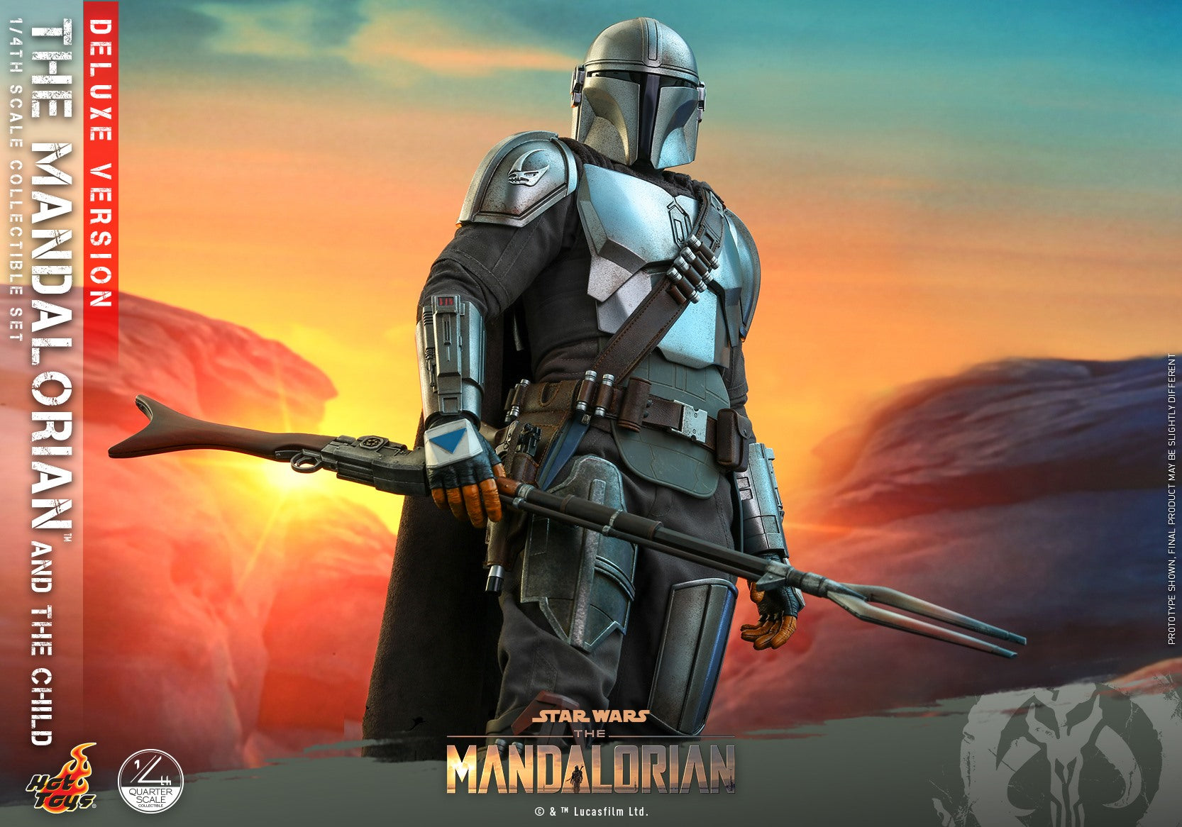 Hot Toys - QS017 - Star Wars: The Mandalorian - The Mandalorian &amp; The Child (Deluxe Ver.) (1/4 Scale) - Marvelous Toys