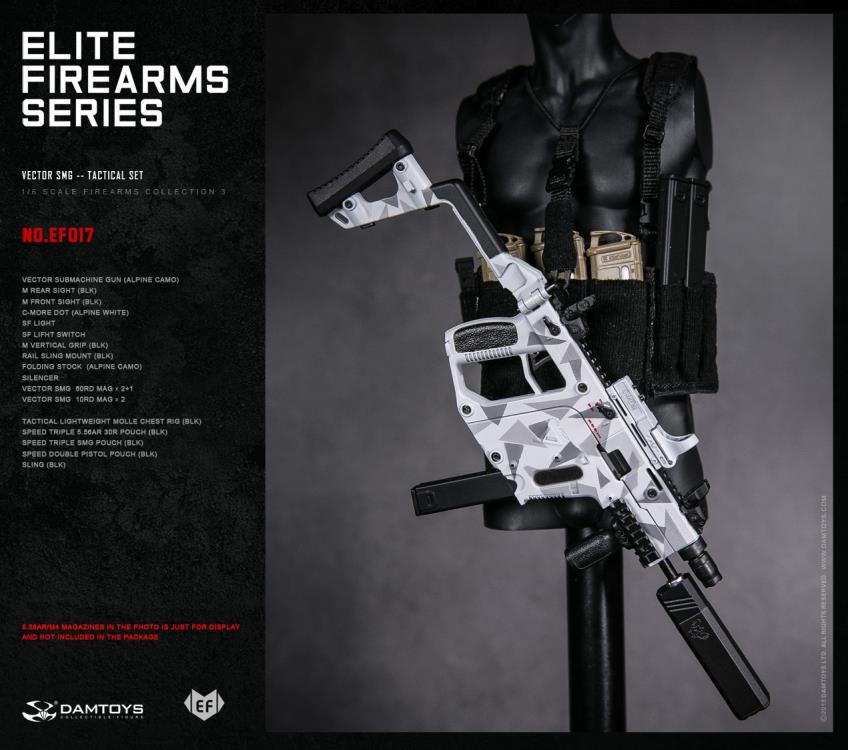 Dam Toys - Elite Firearms Series 3 - 1/6 Vector SMG Tactical Set - EF017 - Alpine Camo/Black