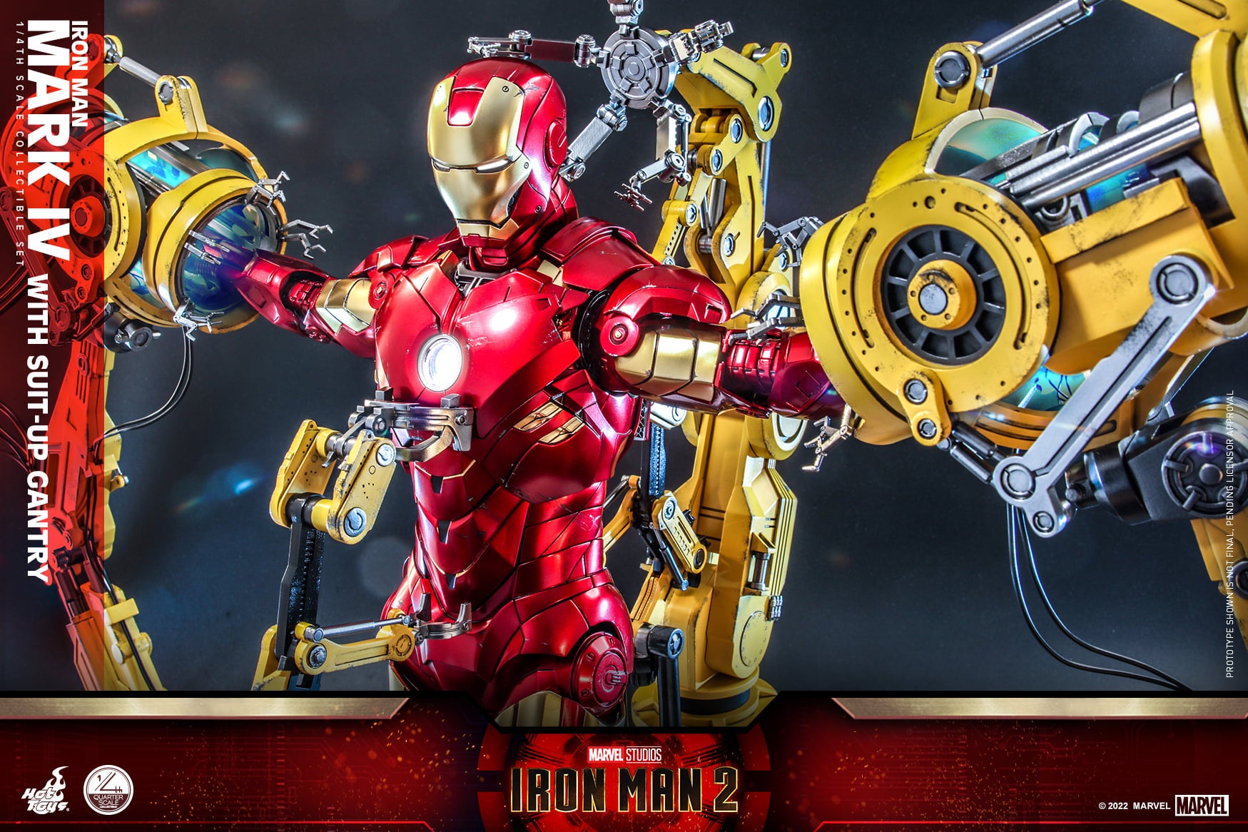 Hot Toys - QS021 - Iron Man 2 - Iron Man Mark IV with Suit-Up Gantry (1/4 Scale) - Marvelous Toys