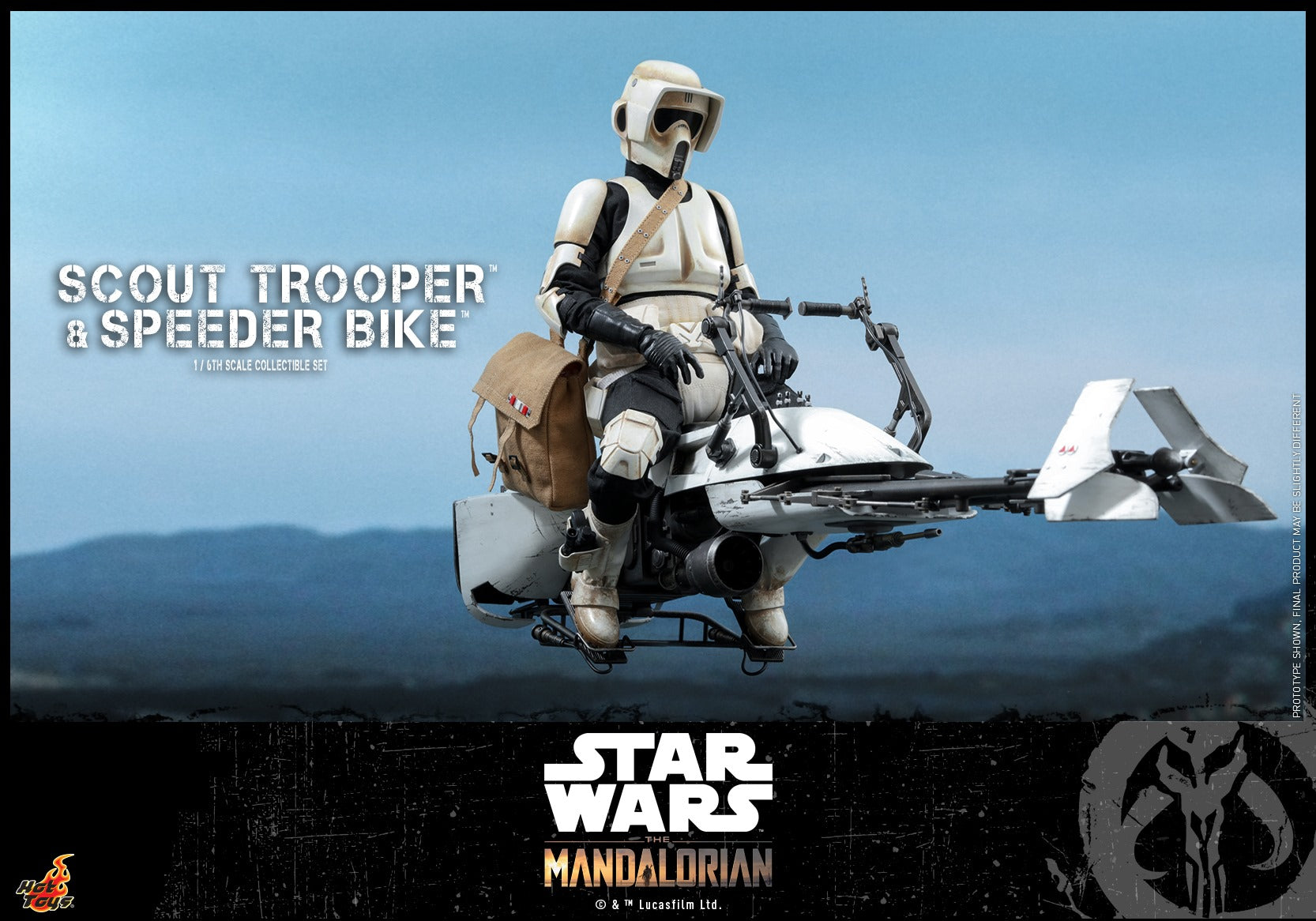 Hot Toys - TMS017 - Star Wars: The Mandalorian - Scout Trooper &amp; Speeder Bike Set - Marvelous Toys