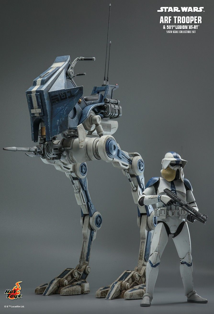 Hot Toys - TMS091 - Star Wars: The Clone Wars - ARF Trooper &amp; 501st Legion AT-RT - Marvelous Toys