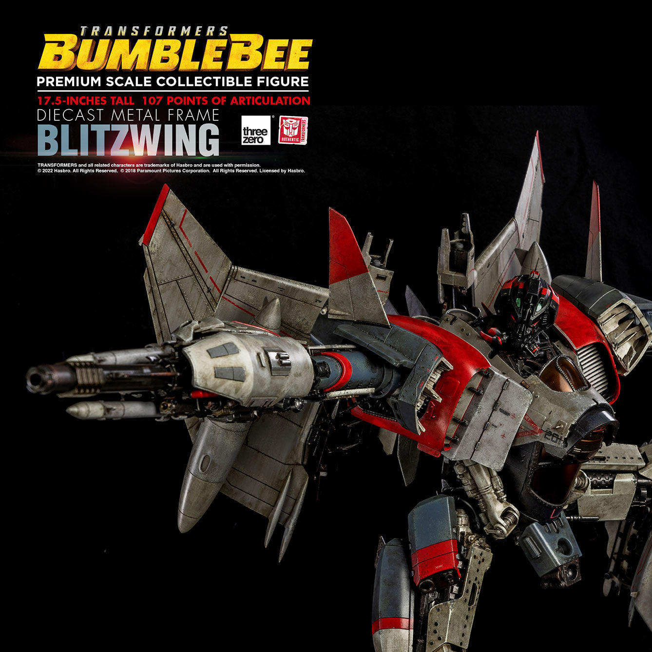 threezero - Premium Scale Collectible Series - Transformers: Bumblebee - Blitzwing (Reissue) - Marvelous Toys