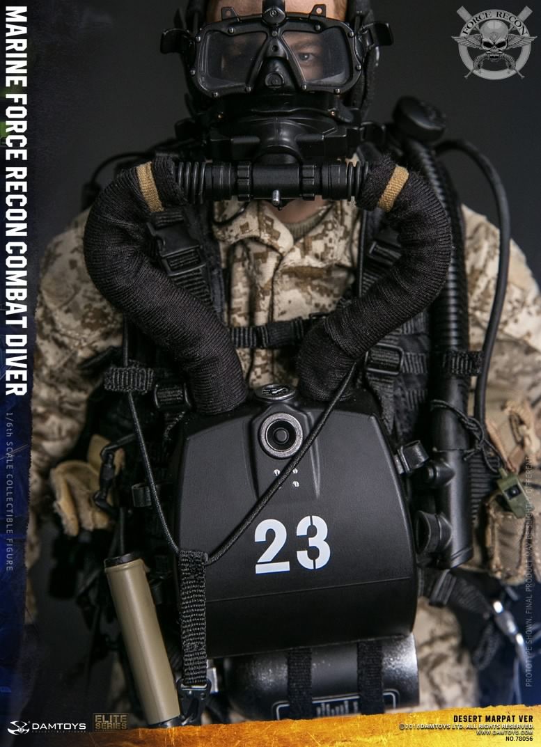 Dam Toys - 78056 - Marine Force Recon - Combat Diver (Desert MARPAT Version) - Marvelous Toys