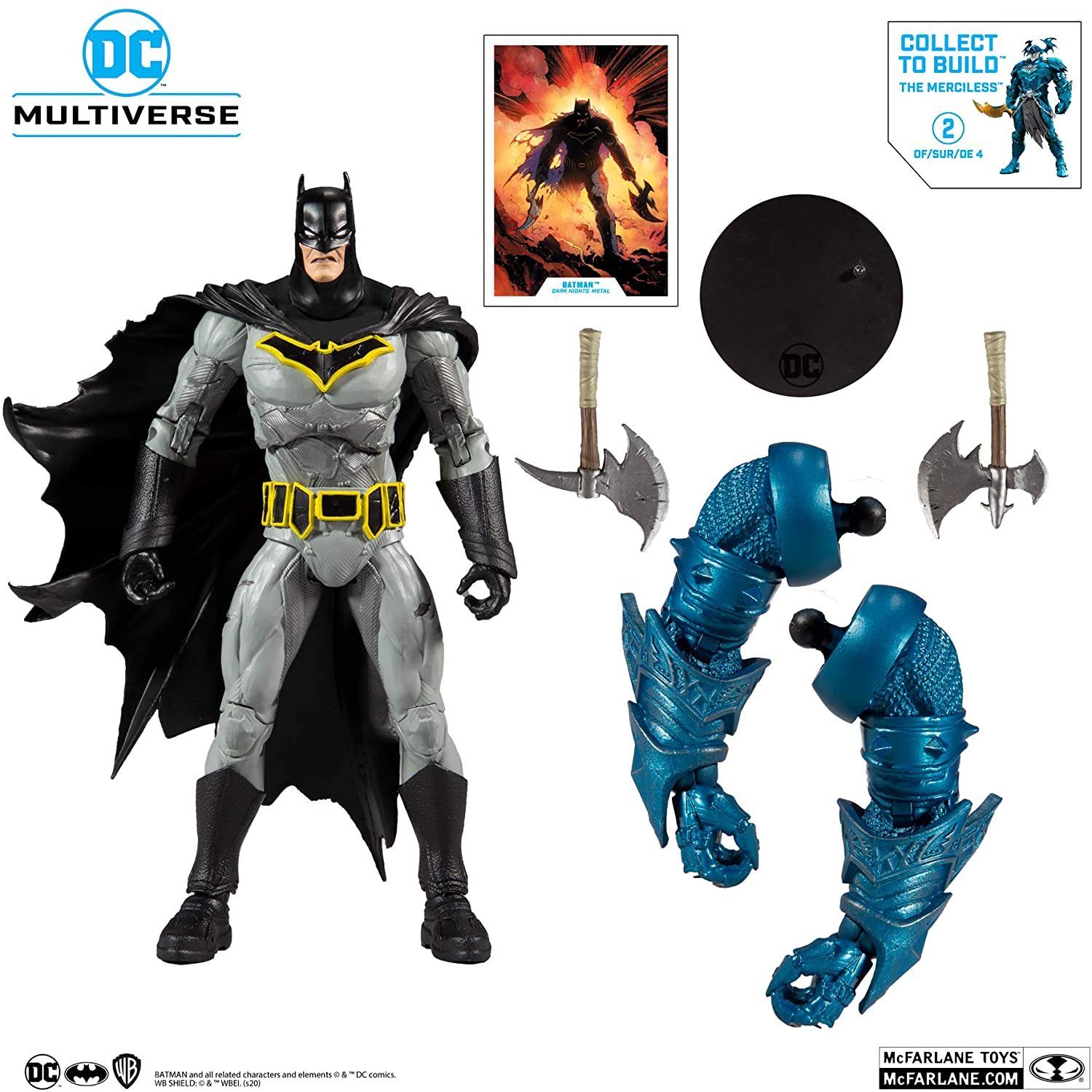 McFarlane Toys - DC Multiverse - Dark Nights: Metal - Batman, Batman Who Laughs with Sky Tyrant Wings, Earth-22 Robin, Infected Superman) - Marvelous Toys
